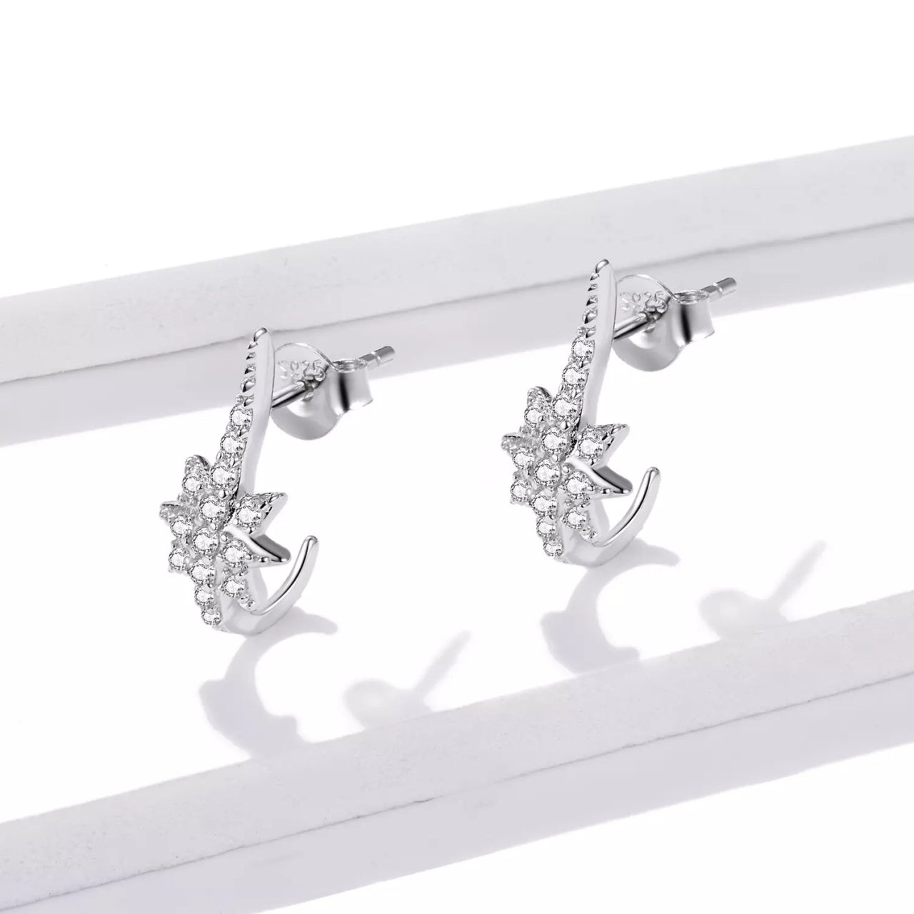 Cercei din argint Special Stars, Argint 925, Pentru Femei
