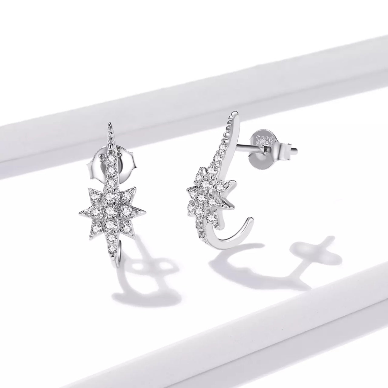 Cercei din argint Special Stars, Argint 925, Pentru Femei