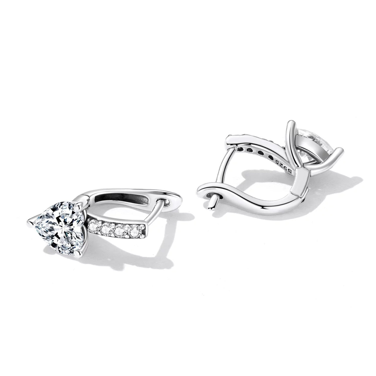 Cercei din argint Studded Drops, Argint 925, Pentru Femei