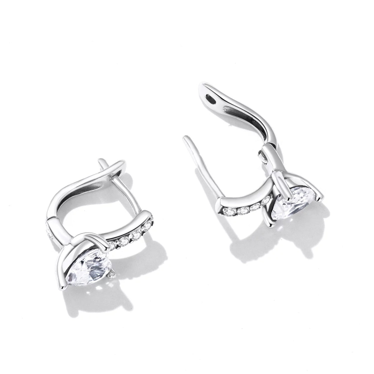 Cercei din argint Studded Drops, Argint 925, Pentru Femei