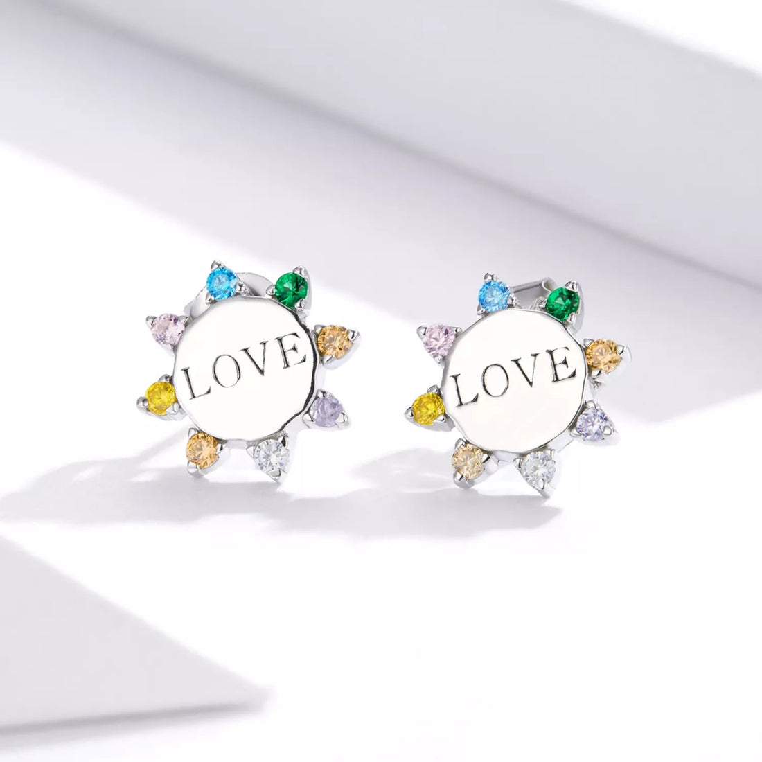 Cercei din argint Sun of Love, Argint 925, Pentru Femei
