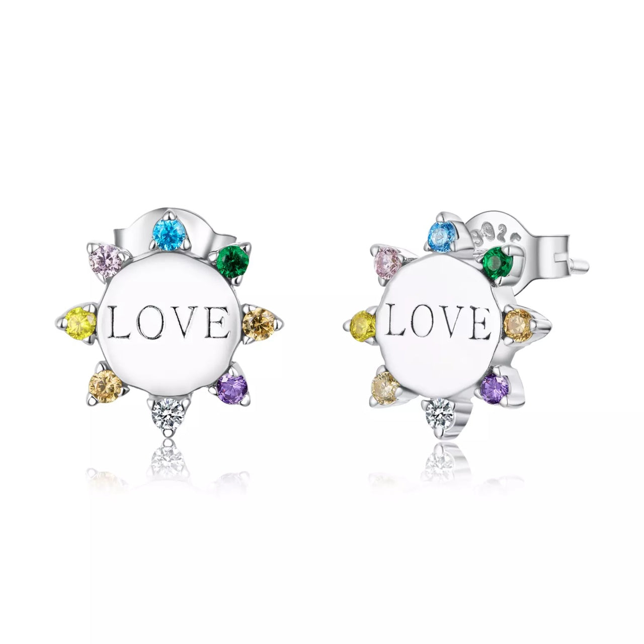 Cercei din argint Sun of Love, Argint 925, Pentru Femei