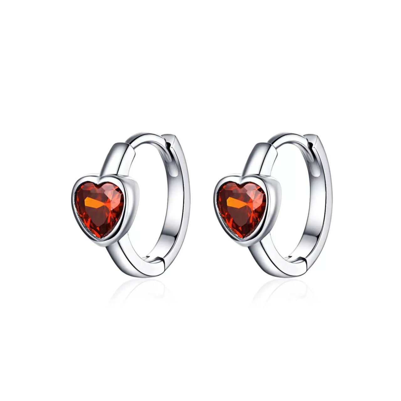 Cercei din argint Sweetheart Hoops, Argint 925, Pentru Femei