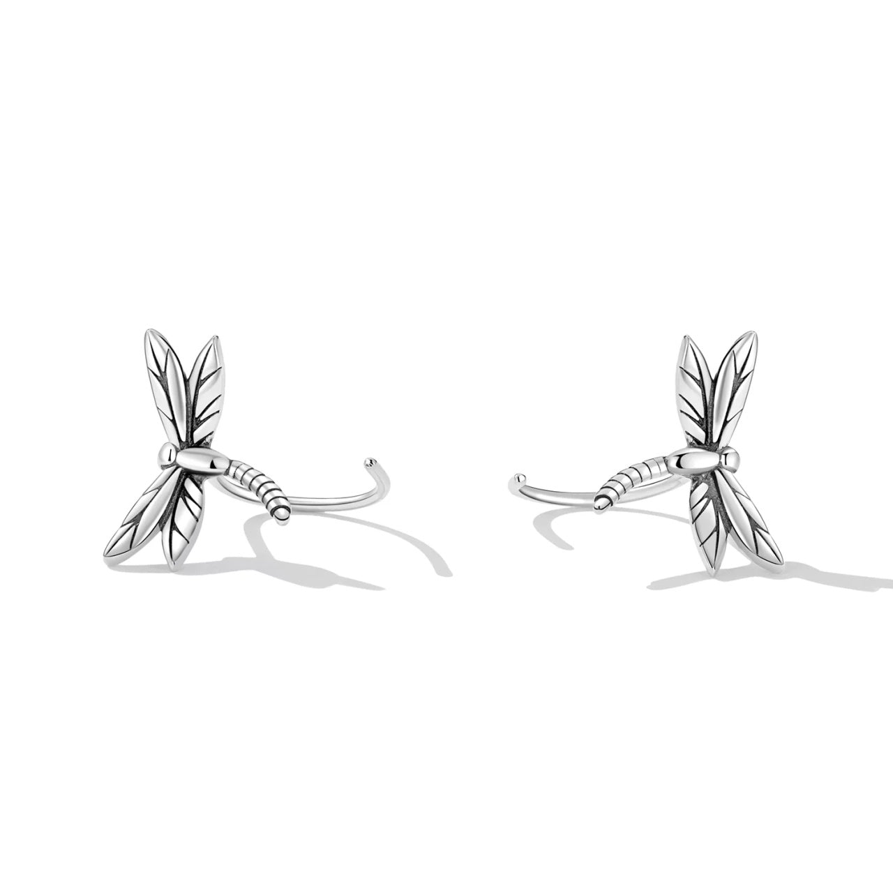 Cercei din argint Tailed DragonFly, Argint 925, Pentru Femei 1.17g