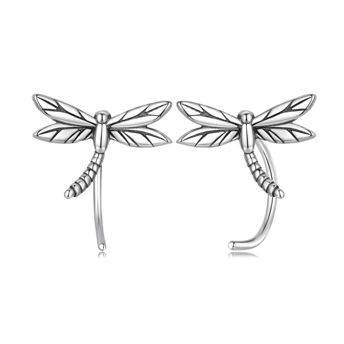 Cercei din argint Tailed DragonFly, Argint 925, Pentru Femei 1.17g