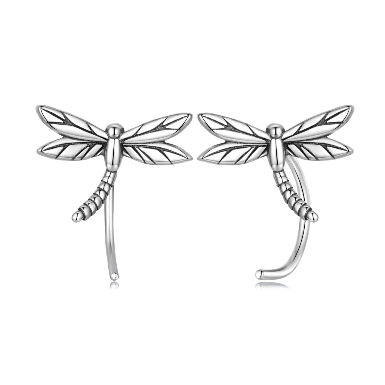 Cercei din argint Tailed DragonFly, Argint 925, Pentru Femei 1.17g