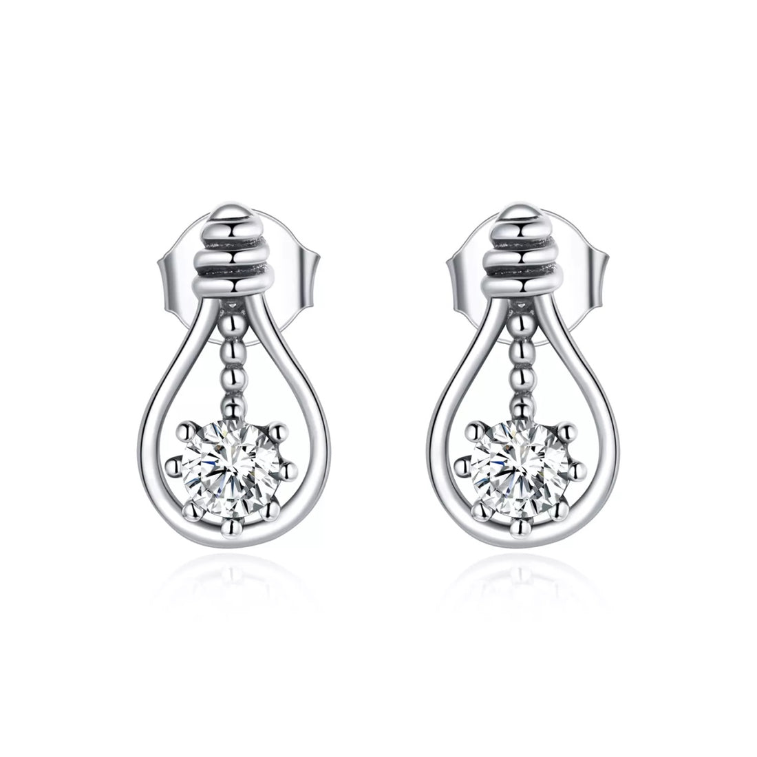 Cercei din argint Tear Drop Crystal, Argint 925, Pentru Femei 1.07g