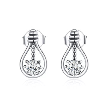 Cercei din argint Tear Drop Crystal, Argint 925, Pentru Femei 1.07g