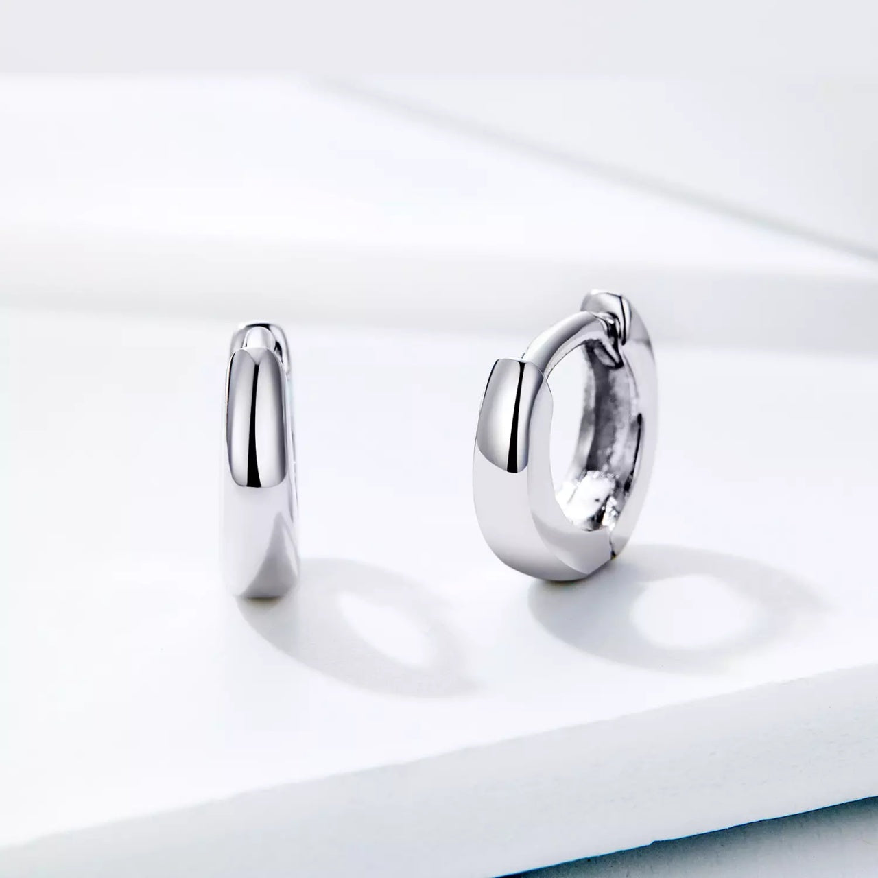 Cercei din argint Tiny Circle Hoops, Argint 925, Pentru Femei