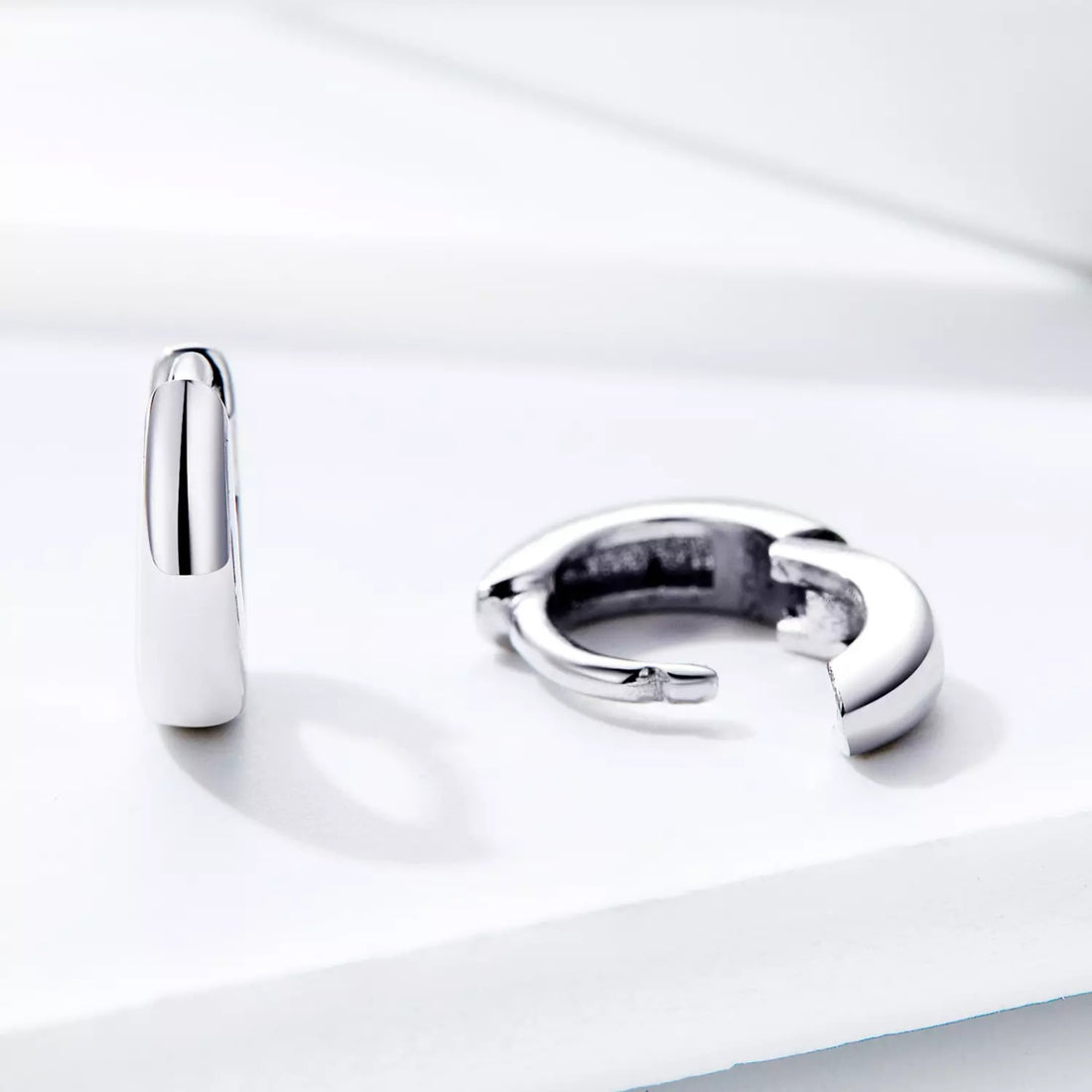 Cercei din argint Tiny Circle Hoops, Argint 925, Pentru Femei