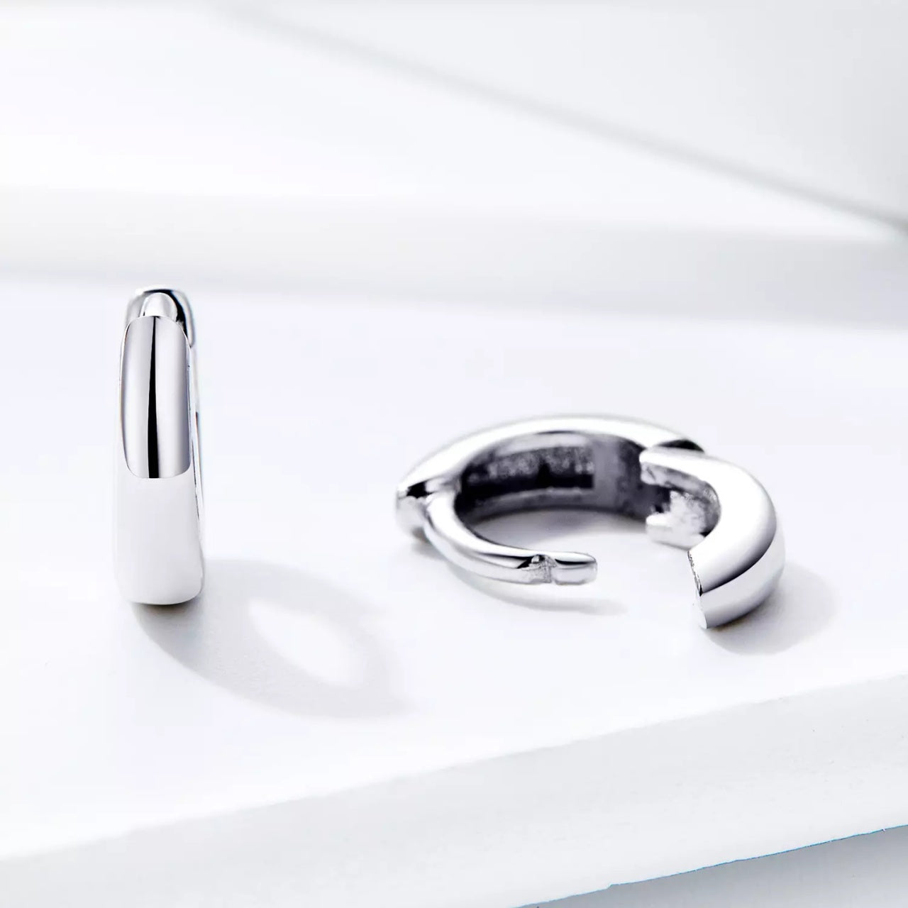 Cercei din argint Tiny Circle Hoops, Argint 925, Pentru Femei