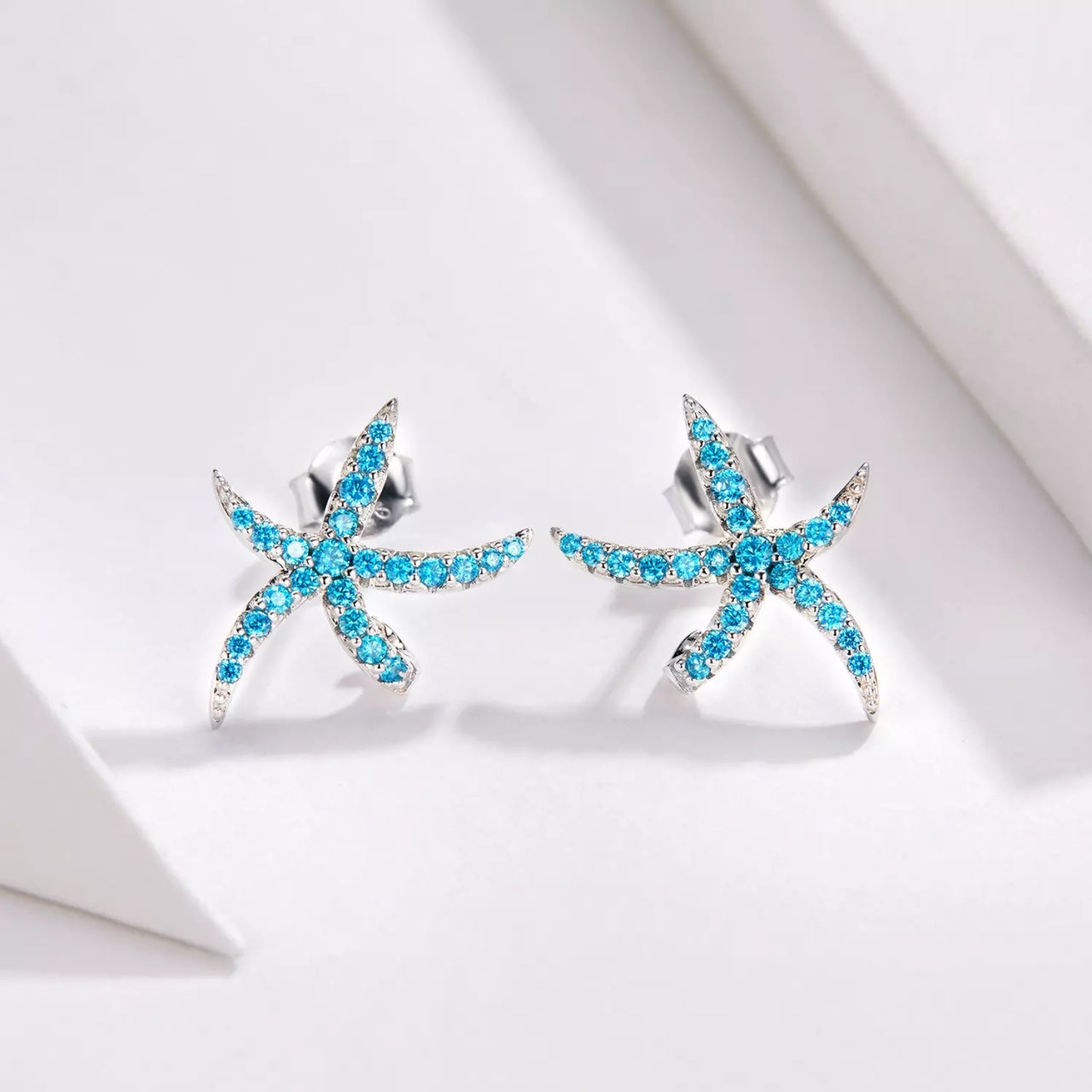 Cercei din argint Turquoise Sea Star, Argint 925, Pentru Femei