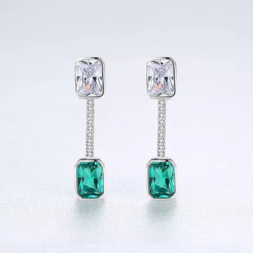 Cercei din Argint 925 -Verde/Green