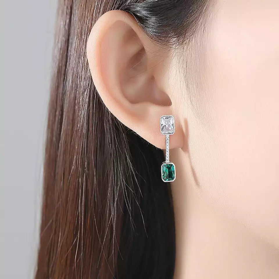 Cercei din Argint 925 -Verde/Green