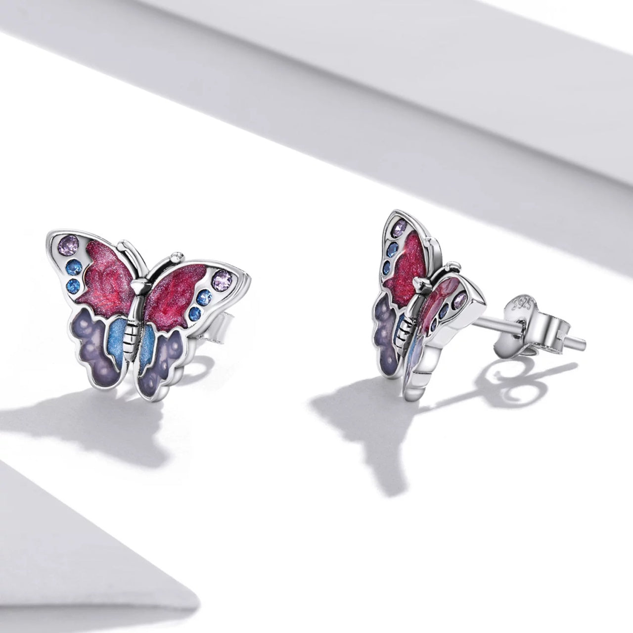 Cercei din argint Vintage Butterfly, Argint 925, Pentru Femei