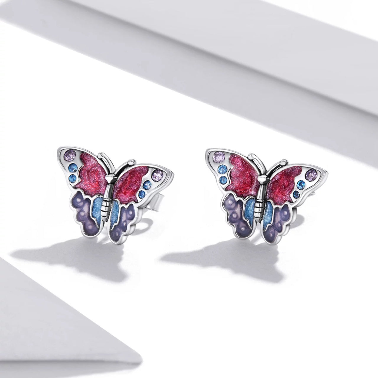 Cercei din argint Vintage Butterfly, Argint 925, Pentru Femei