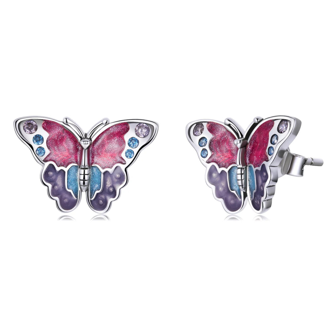 Cercei din argint Vintage Butterfly, Argint 925, Pentru Femei