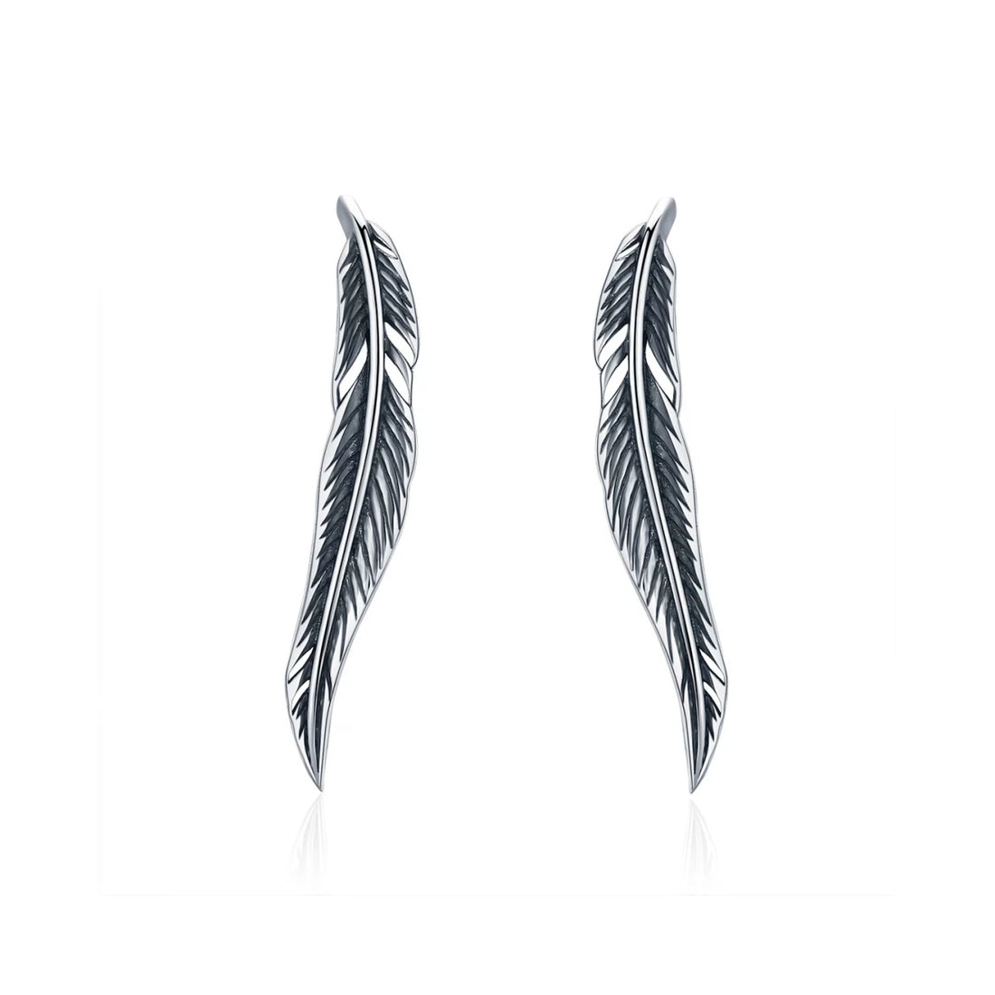 Cercei din argint Vintage Long Leaf, Argint 925, Pentru Femei