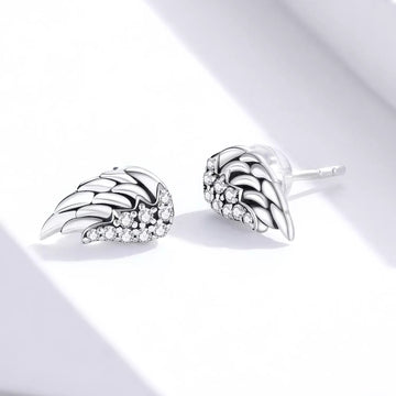 Cercei din argint Vintage Shiny Wings, Argint 925, Pentru Femei