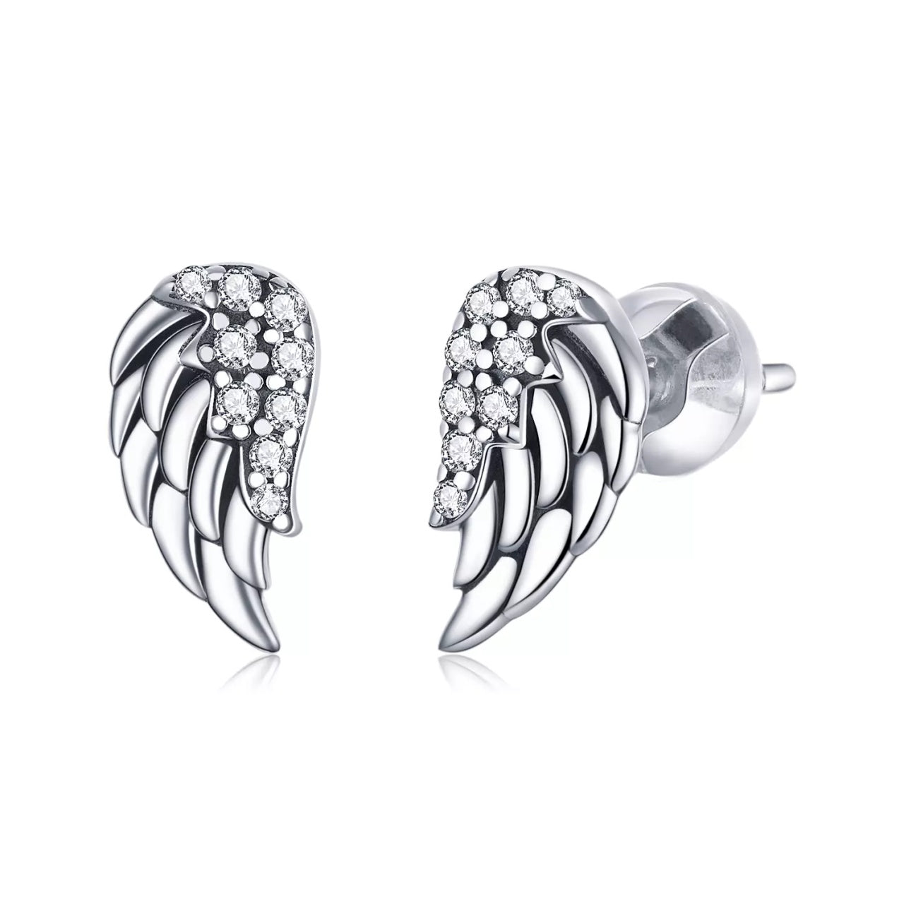 Cercei din argint Vintage Shiny Wings, Argint 925, Pentru Femei