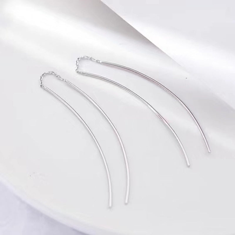 Cercei Lungi din Argint 925: Eleganță și Minimalism la 5.5 cm