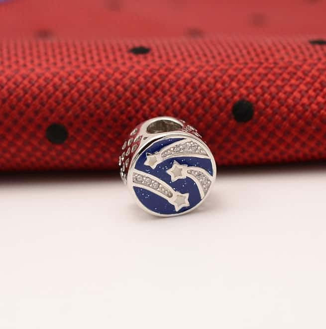 Charm 3 Culori Roz/Turcoaz/Alb - Stea Cazatoare