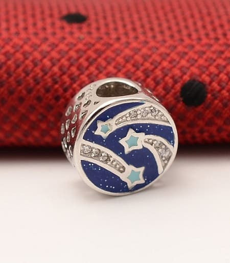 Charm 3 Culori Roz/Turcoaz/Alb - Stea Cazatoare
