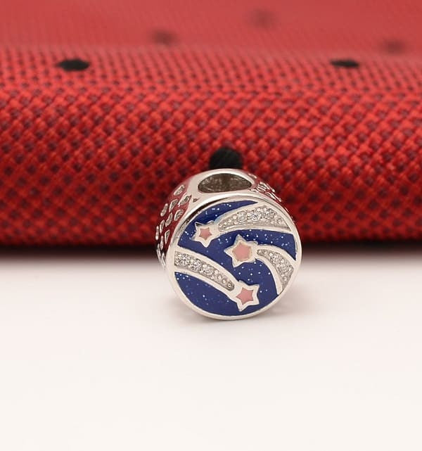 Charm 3 Culori Roz/Turcoaz/Alb - Stea Cazatoare