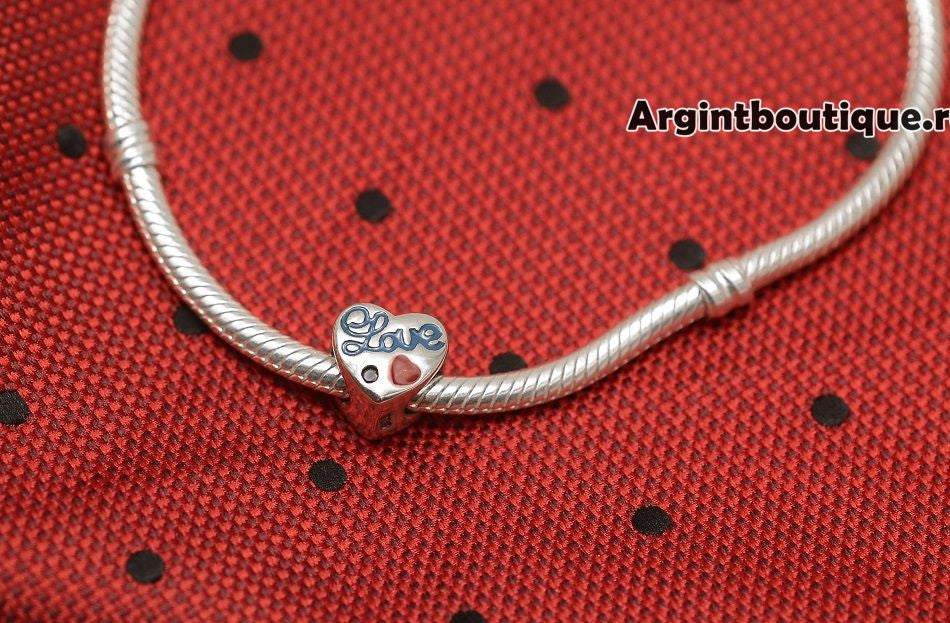 Charm Argint 925 -Love Blue