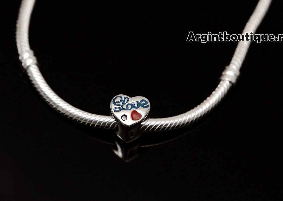 Charm Argint 925 -Love Blue