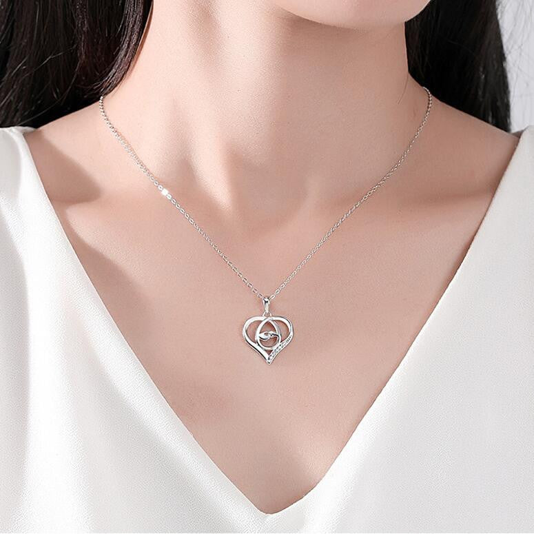 Colier Argint 925 Doua Maini Mama si Copilul - Iubire de Mama 3.15g