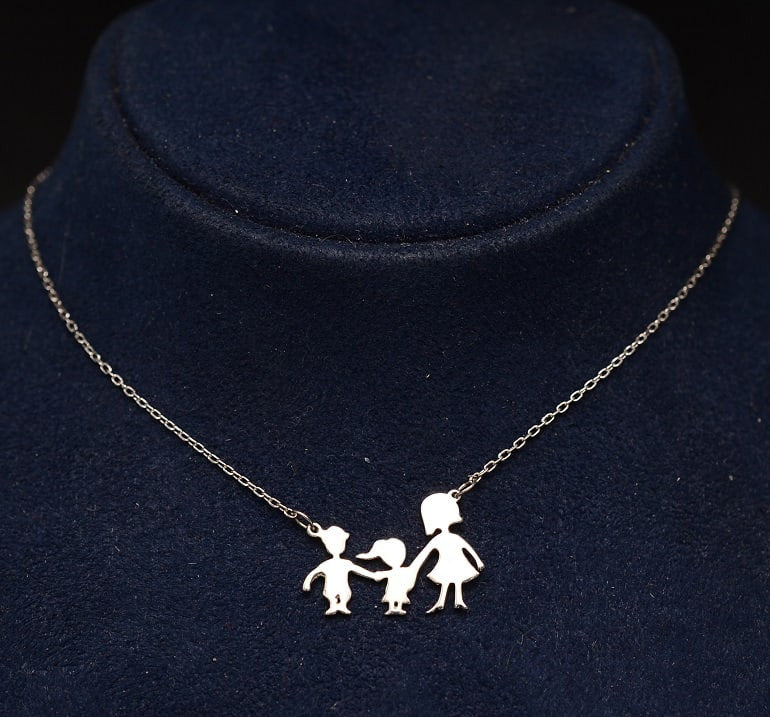 Colier Argint 925 Happy Family Mama si Copii 2.1g