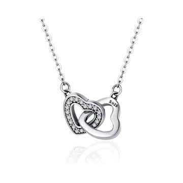 Colier din argint 925 Connected Hearts, Argint 925, Pentru Femei 2.02g