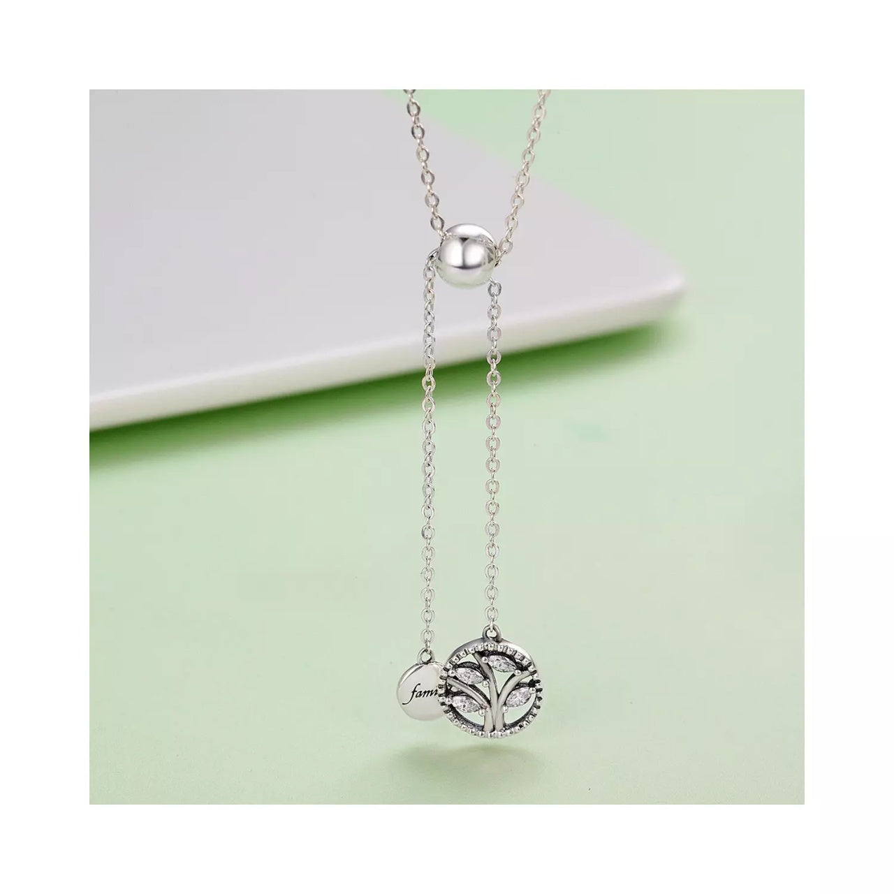 Colier din argint 925 Family Tree, Argint 925, Pentru Femei 2.16g