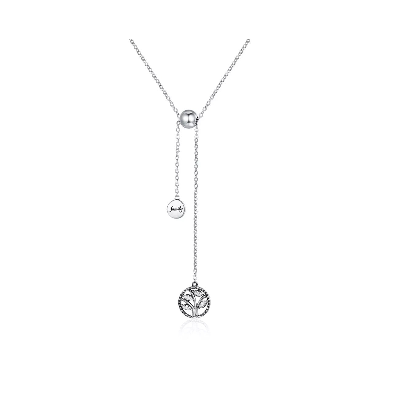 Colier din argint 925 Family Tree, Argint 925, Pentru Femei 2.16g