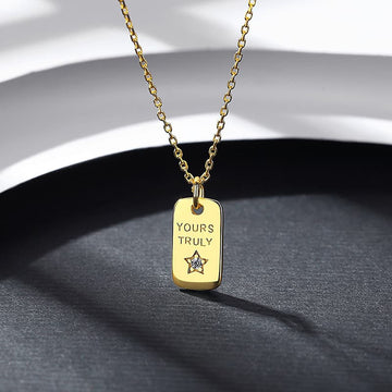 Colier din argint 925 Gold -YOURS TRULY 1.9g