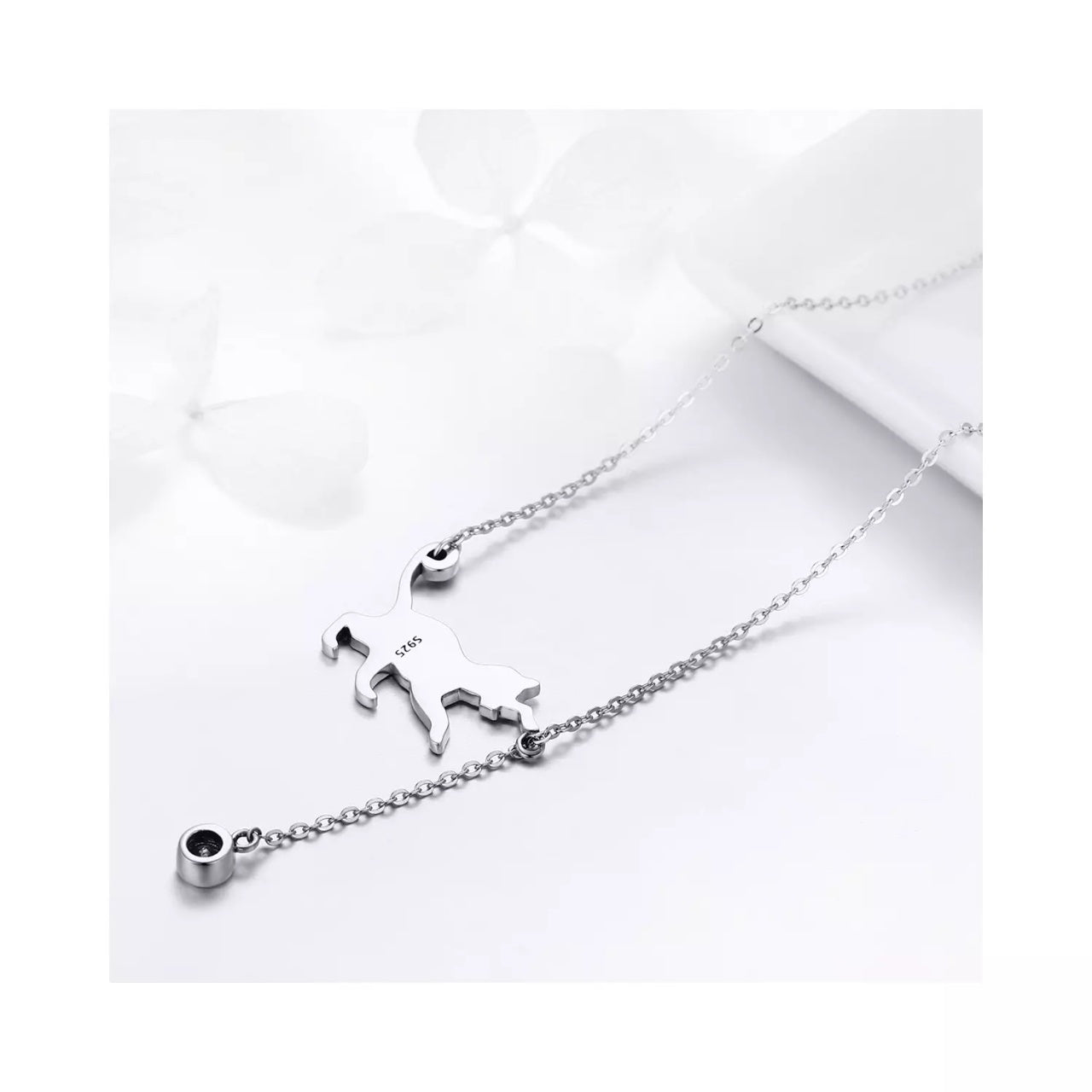 Colier din argint 925 Playful Silver Cat, Argint 925, Pentru Femei