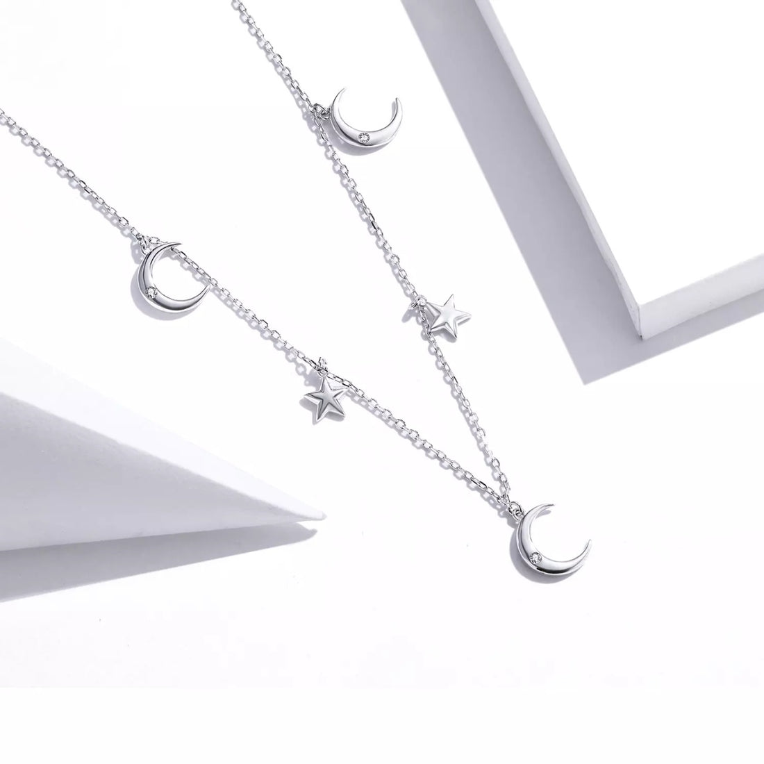 Colier din argint Amazing Stars, Argint 925, Pentru Femei