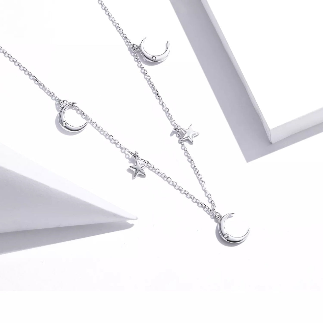 Colier din argint Amazing Stars, Argint 925, Pentru Femei