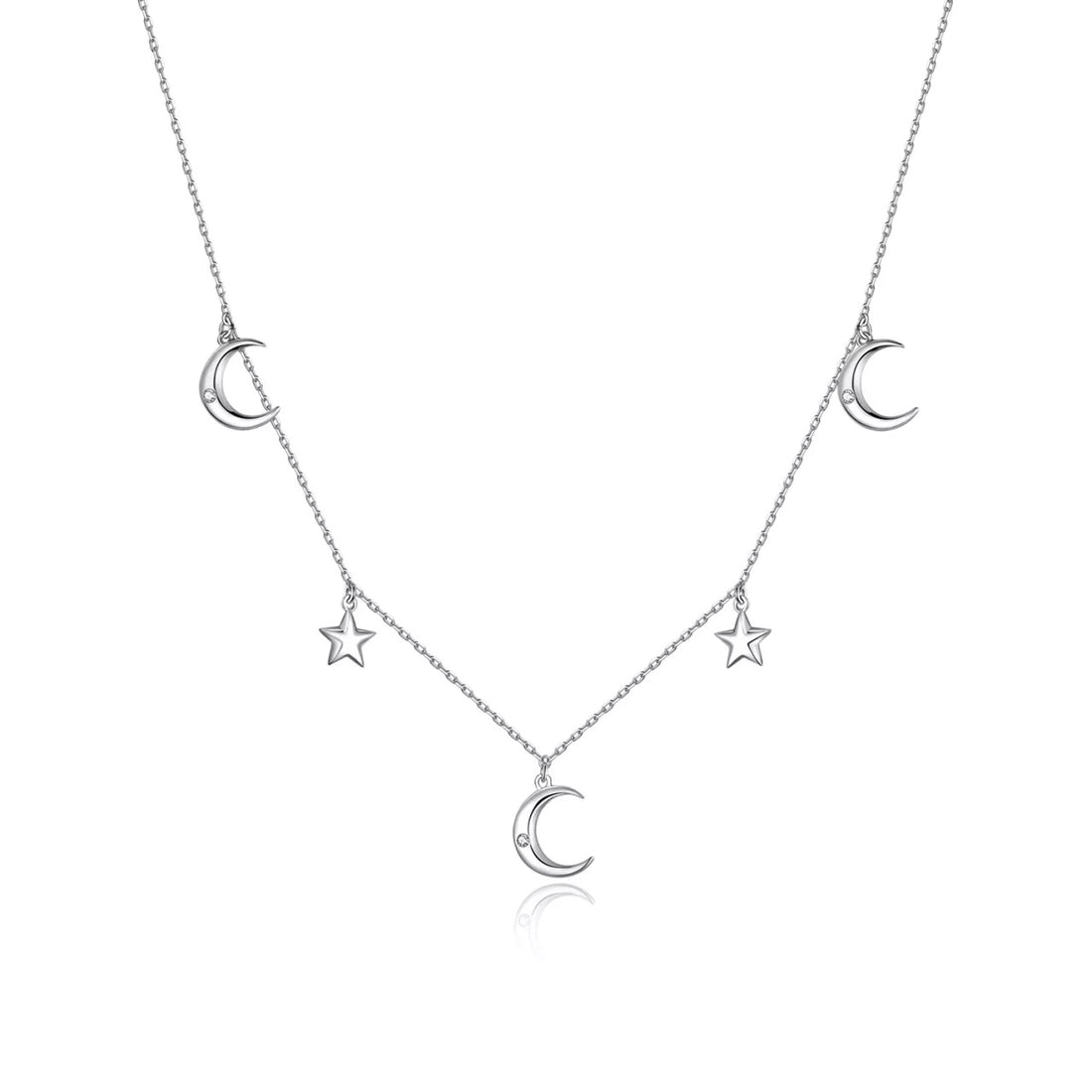Colier din argint Amazing Stars, Argint 925, Pentru Femei
