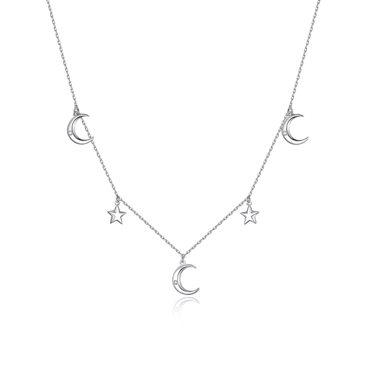 Colier din argint Amazing Stars, Argint 925, Pentru Femei