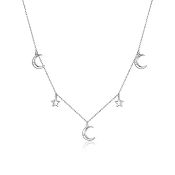 Colier din argint Amazing Stars, Argint 925, Pentru Femei