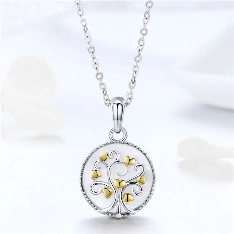 Colier din Argint 925 Arborele vietii cu aur placat 407D