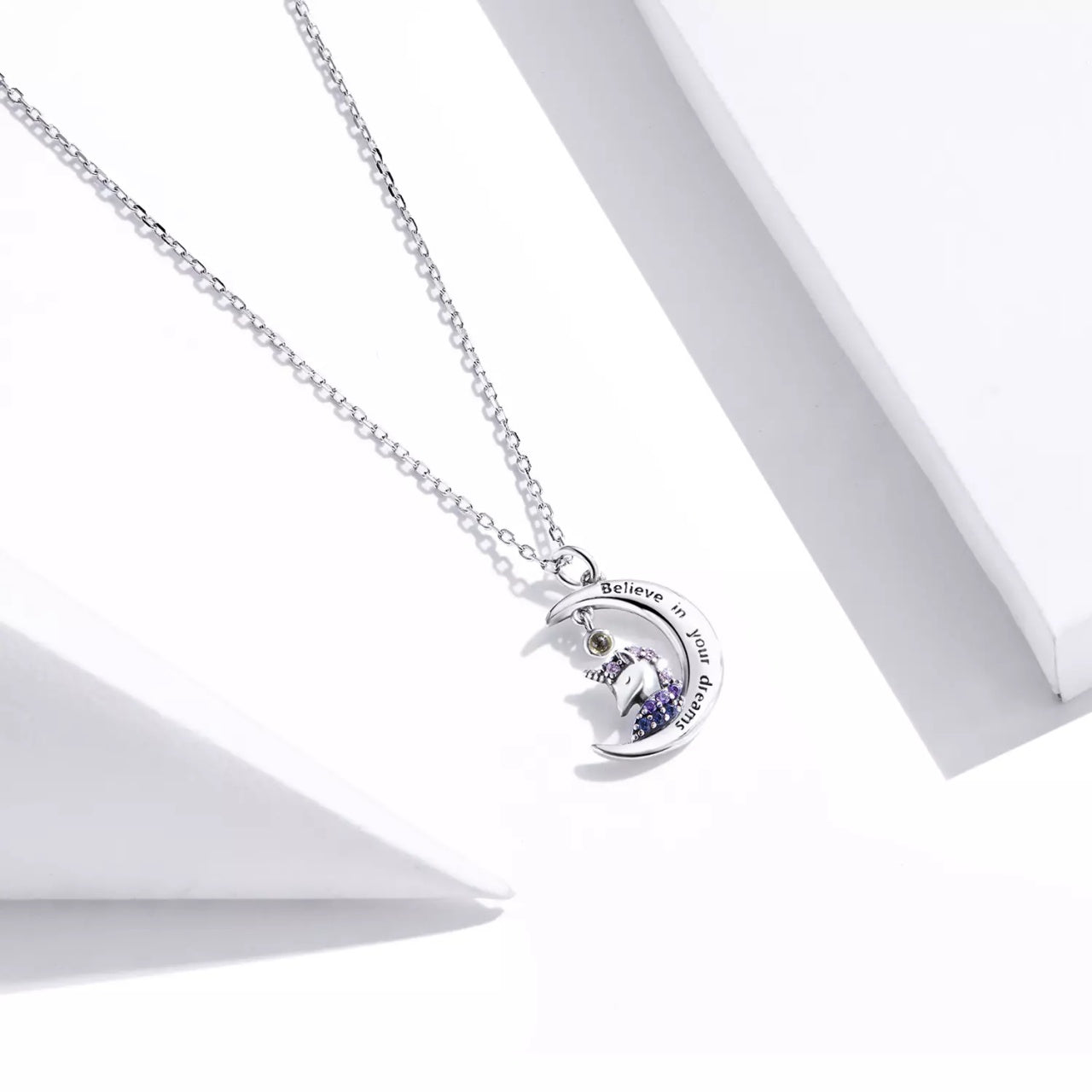 Colier din argint Believe in Your Dreams, Argint 925, Pentru Femei