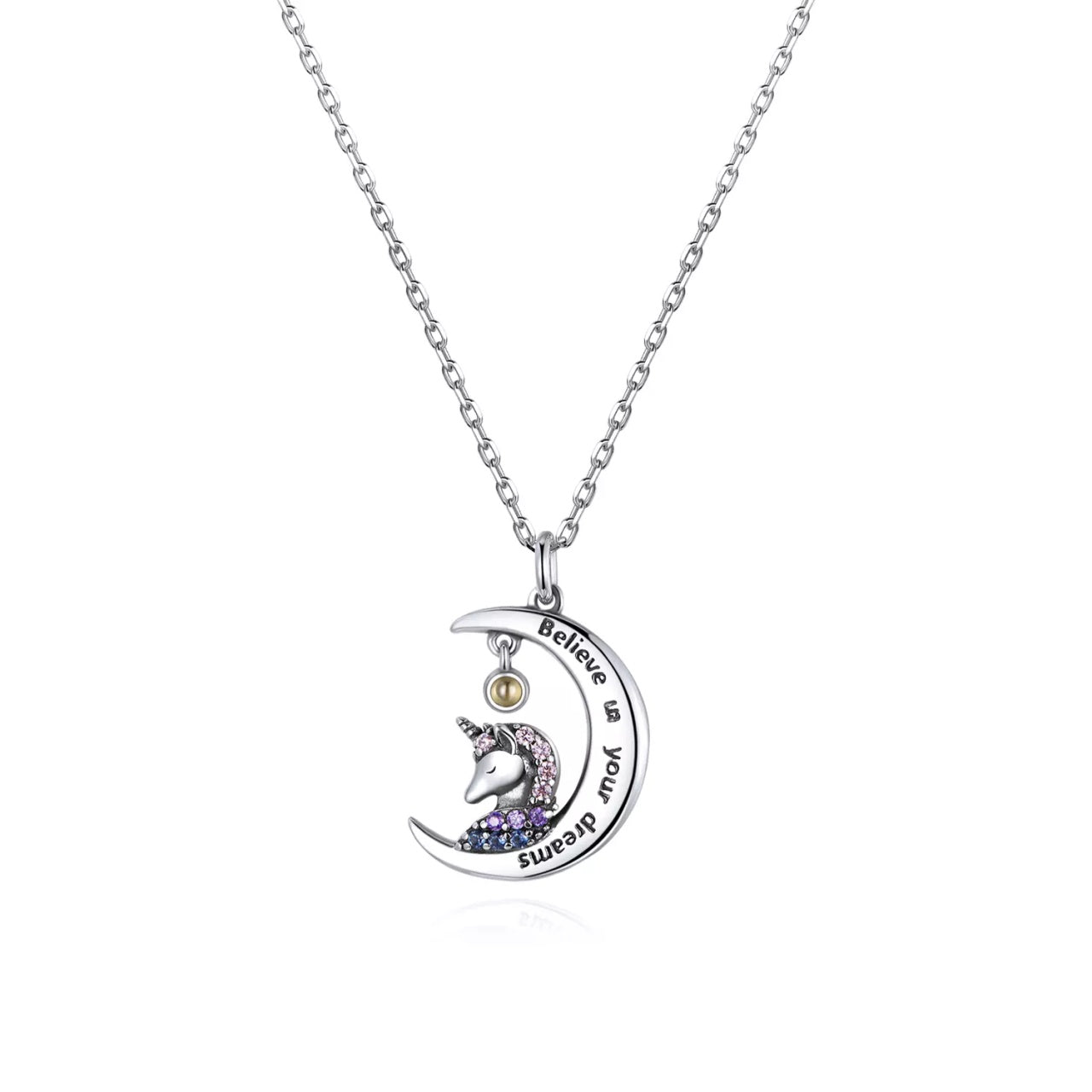 Colier din argint Believe in Your Dreams, Argint 925, Pentru Femei