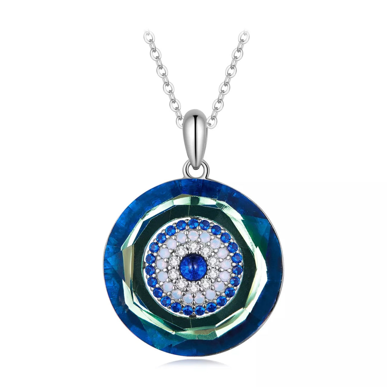 Colier din argint Big Blue, Argint 925, Pentru Femei