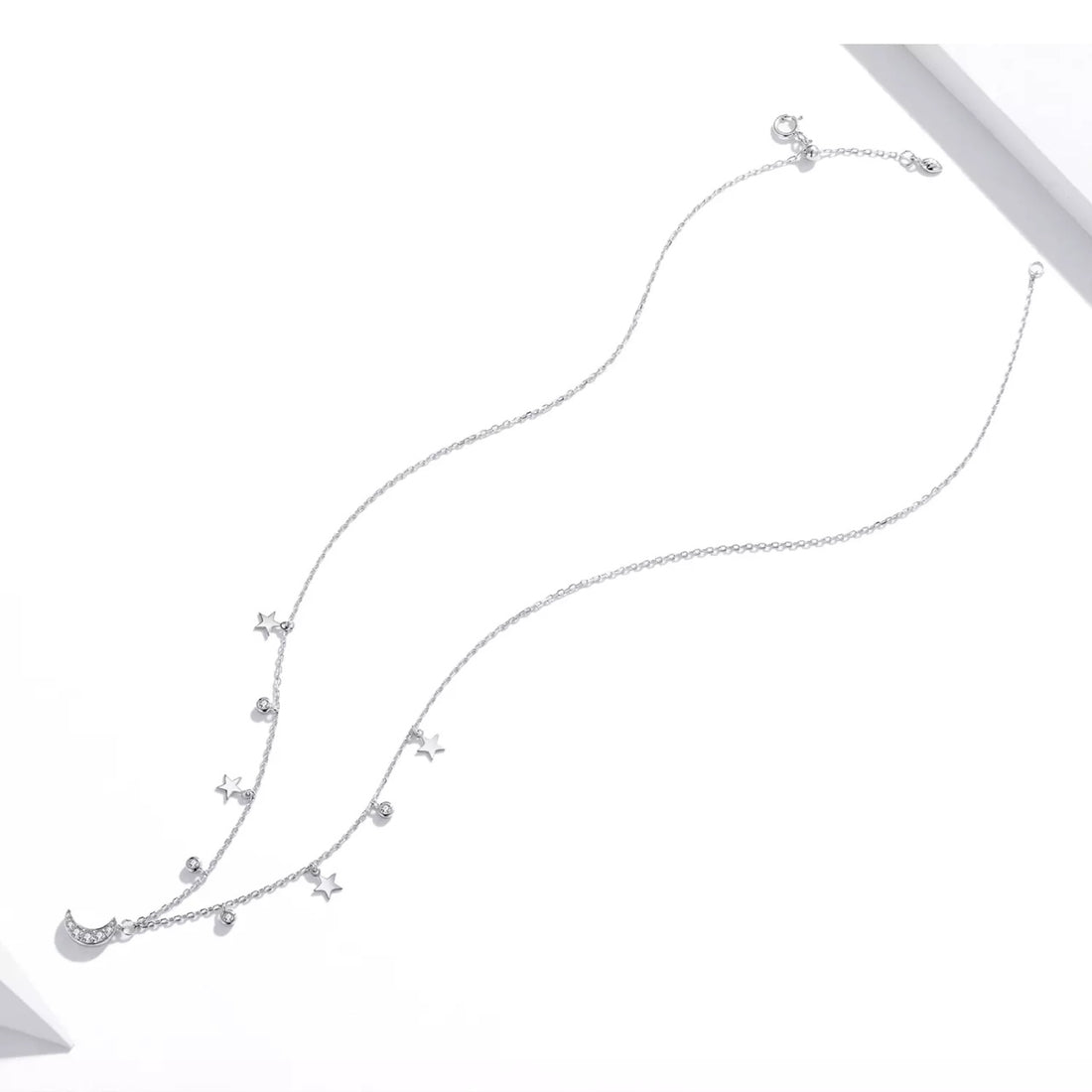 Colier din argint Central Shiny Moon, Argint 925, Pentru Femei