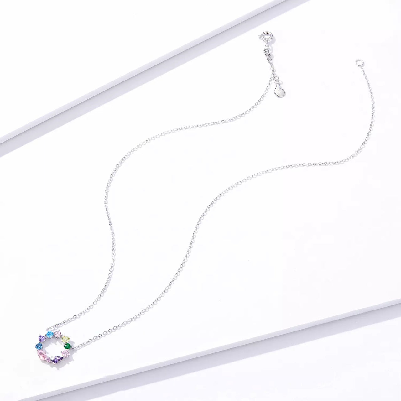 Colier din argint Colourful Stones, Argint 925, Pentru Femei