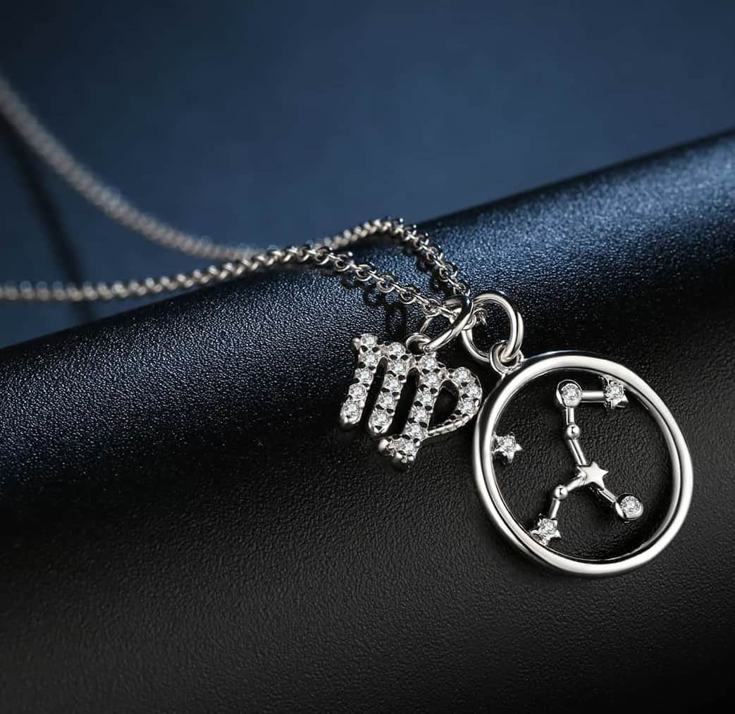 Colier Din Argint 925 Constelatia Fecioara Silver 2.6g