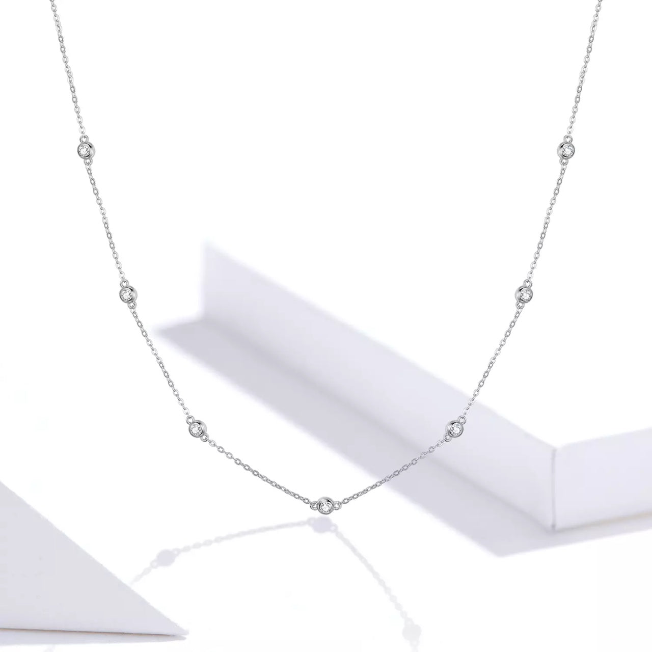 Colier din argint Crystal Dots, Argint 925, Pentru Femei